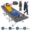 Folding Sleeping Cot Collapsible Guest Bed with 2-Sided Soft Pad 440LBS Max Load