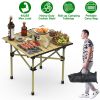 Lightweight Carbon Steel Roll-up Camping Table