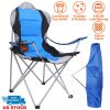 Foldable Camping Chair Heavy Duty Steel, Padded Seat 330LBS Max Load with Cup Holder Carry Bag