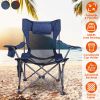 Heavy Duty Steel Foldable Reclining Chair 330LBS Load Max