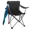 Foldable Beach Chair with Detachable Umbrella, Armrest, Adjustable Canopy with Cup Holder Carry Bag