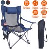 Heavy Duty Steel Foldable Reclining Chair 330LBS Load Max