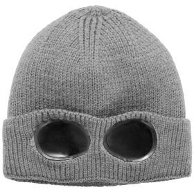 Unisex Knit Beanie Hat with Goggle (Option: BeanieHatGrey)