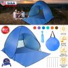 Pop Up Beach Tent Shelter - Anti-UV Automatic Waterproof Canopy for 2/3 Man w/ Net Window Storage Bag
