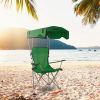 Foldable Beach Canopy Chair 330LBS Load Seat w/ Cup Holder