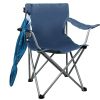Foldable Beach Chair with Detachable Umbrella, Armrest, Adjustable Canopy with Cup Holder Carry Bag