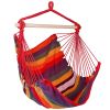 Canvas Hammock Hanging Chair Swing with 2 Pillows 265LBS Load-bearing