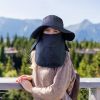 Fishing Bucket Hat, Wide Brim Breathable Unisex Sunlight-proof Removable Neck Face