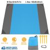 Sand Proof Water Resistant Beach Mat w/ 4 Anchors 1 Carry Bag 108x96.46in