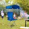 Foldable Beach Canopy Chair 330LBS Load Seat w/ Cup Holder