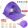 Pop Up Beach Tent Shelter - Anti-UV Automatic Waterproof Canopy for 2/3 Man w/ Net Window Storage Bag