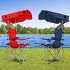 Foldable Beach Canopy Chair 330LBS Load Seat w/ Cup Holder