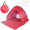 Pop Up Beach Tent Shelter - Anti-UV Automatic Waterproof Canopy for 2/3 Man w/ Net Window Storage Bag