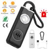 Rechargeable Personal Safety Alarm Portable 130dB Self-defense Siren with Strobe Light LED